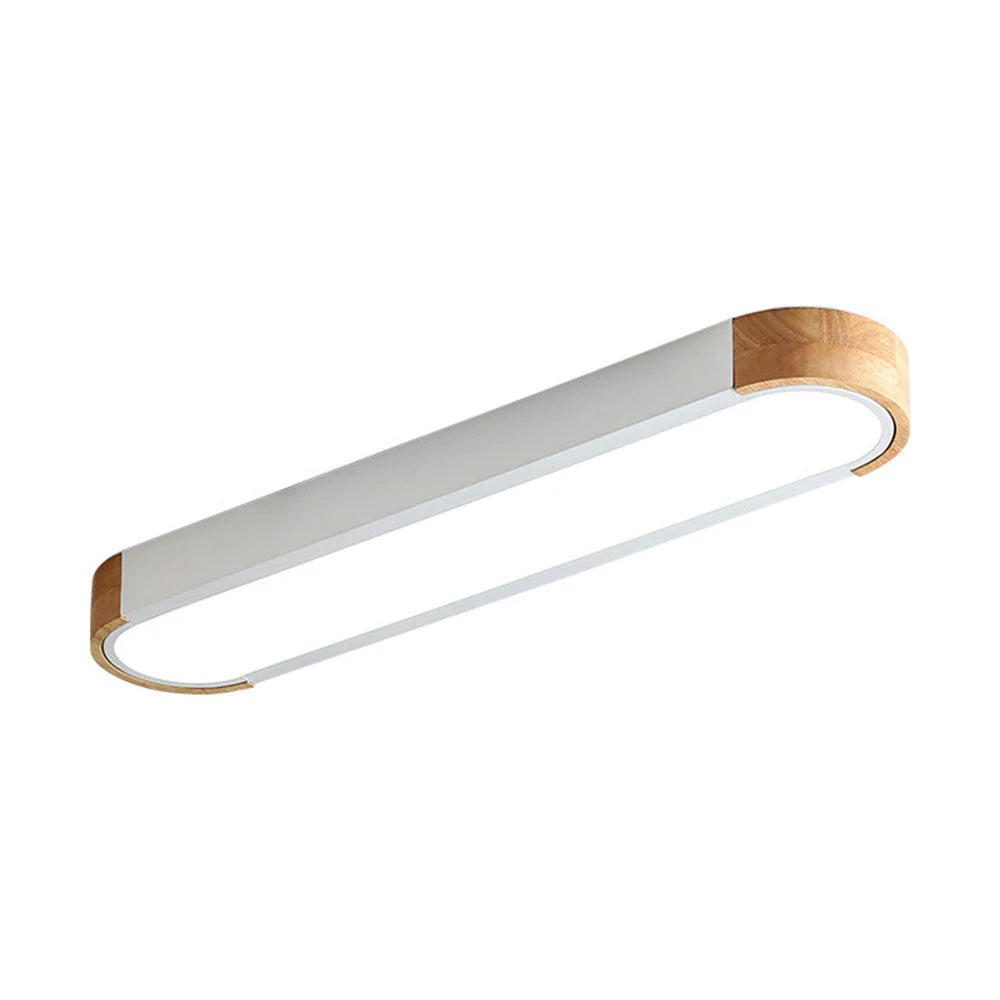 Lampada da soffitto metallica moderna a forma ovale allungata
