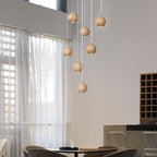 Frendorf | Lampada a sospensione in legno a forma di sfera | Design moderno e naturale