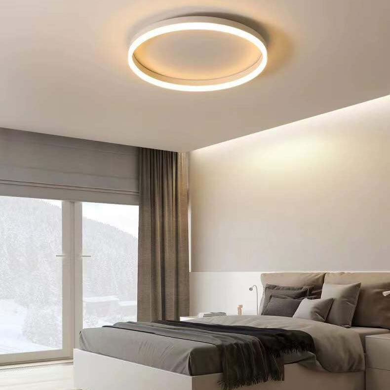 Lampada da soffitto a LED circolare minimalista nordica in ferro e acrilico