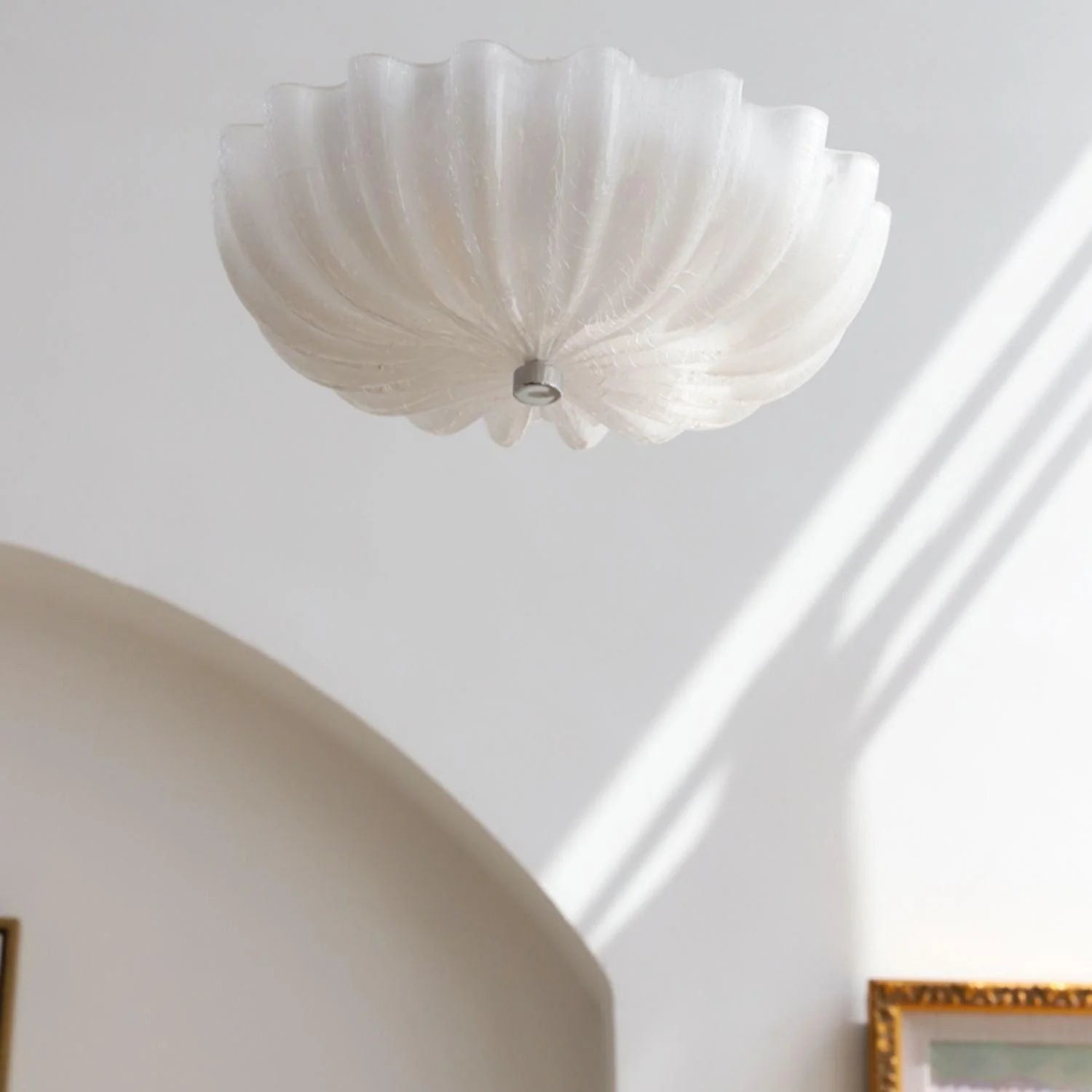 Moderna Lampada da Soffitto in Vetro a Forma di Fiore