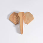 Lampada da parete LED a forma di elefante in legno massello creativo nordico