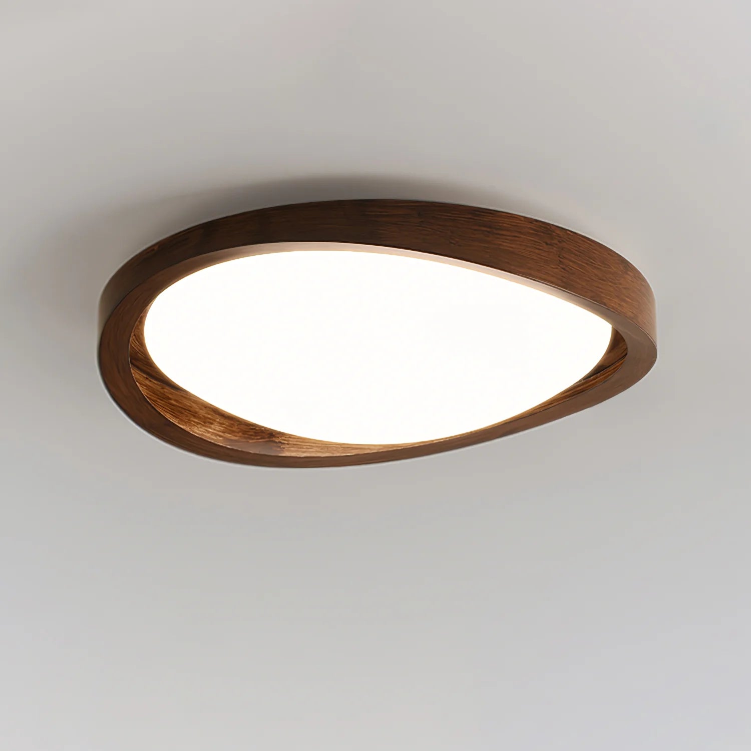 Lampada da soffitto rustica in acrilico organico
