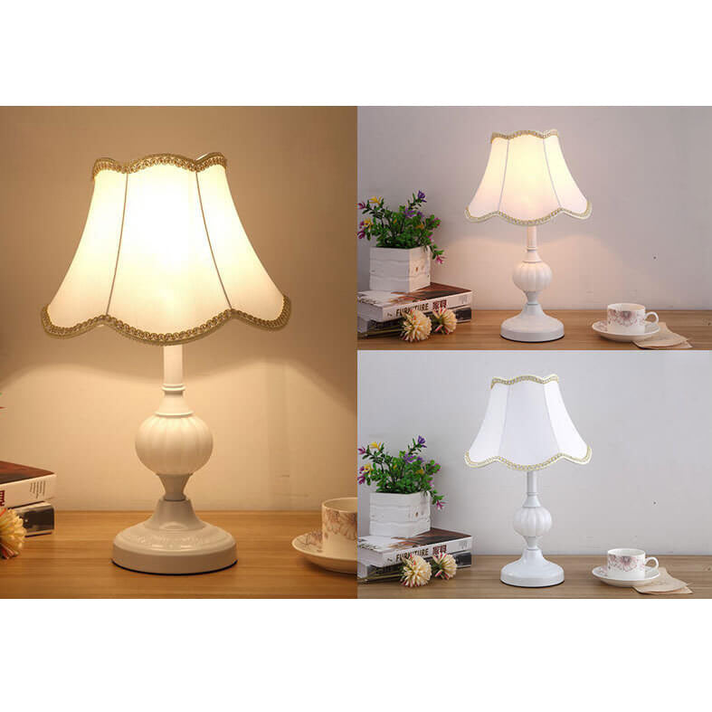 Lampada da Tavolo in Vetro Vintage Florale Nordico con 1 Luce