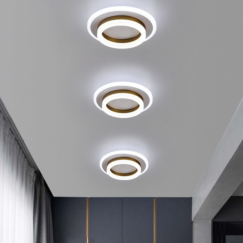 Lampada da soffitto LED a incasso quadrata circolare in acrilico semplice nordico