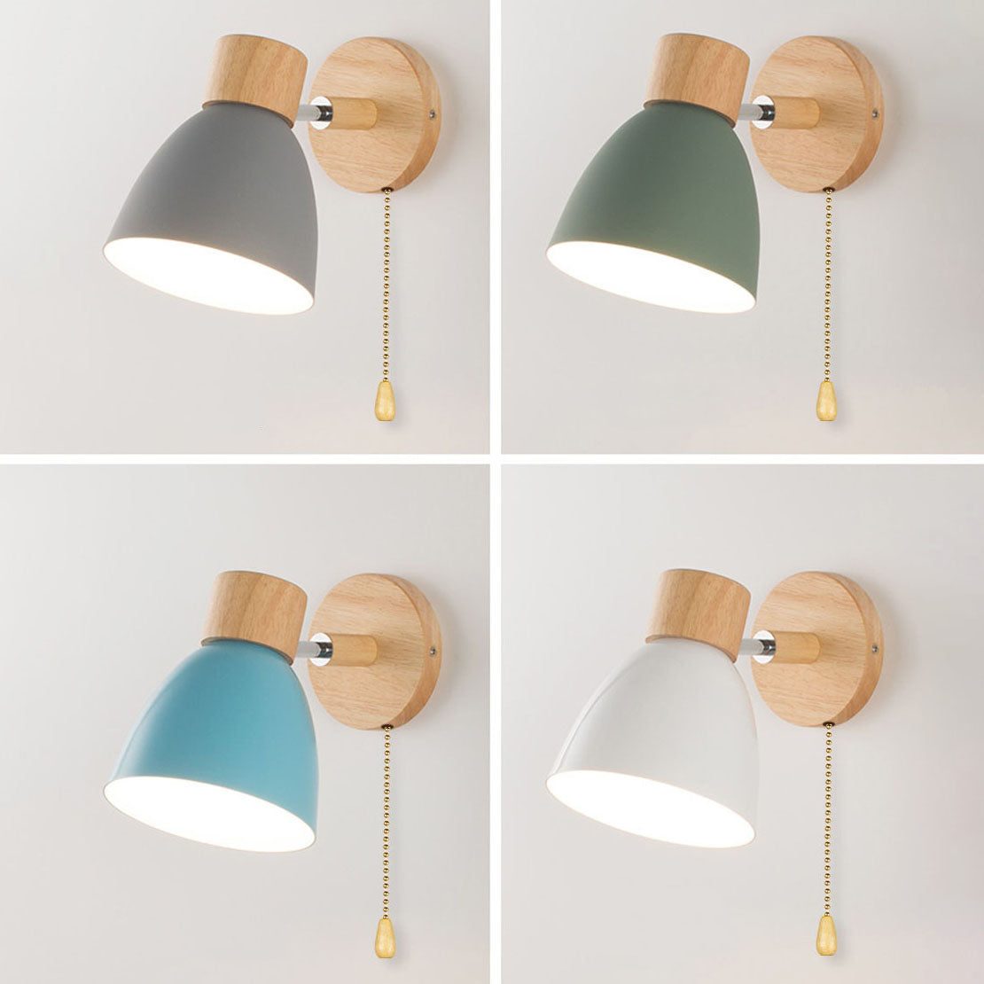 Applique a parete LED in legno a cono moderno minimalista | 1 luce