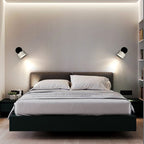 Lampada da parete LED rotonda in alluminio pieghevole e rotante minimalista moderna per soggiorno e camera da letto