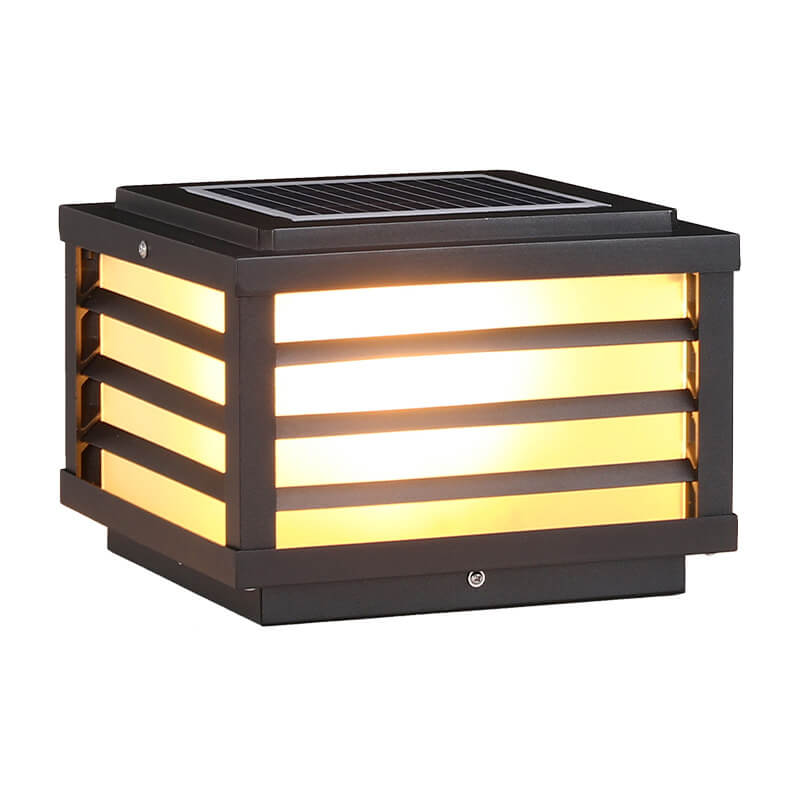 Illuminazione paesaggistica moderna minimalista impermeabile a energia solare in alluminio quadrato con LED per giardino