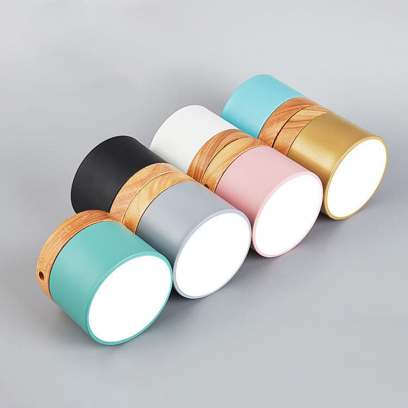 Plafoniera LED a Soffitto a Log in Colore Solido Scandinavo