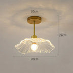 Lampada da soffitto in vetro a petalo elegante