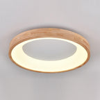 Lampada da soffitto a LED rotonda in legno log minimalista nordico