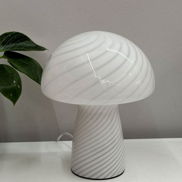 Lampada da Tavolo in Vetro Minimalista Moderna a 1 Luce a Forma di Fungo