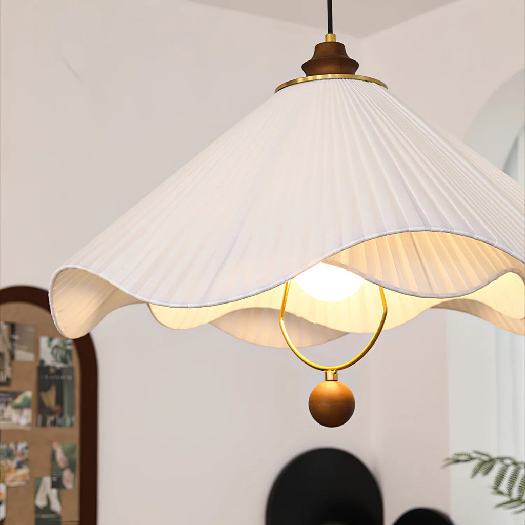 Lampada a Sospensione in Tessuto Vintage