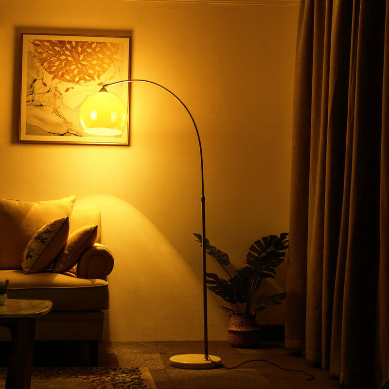 Lampada da Terra con Ombrello in Acrilico a Globo Moderno 1 Luce