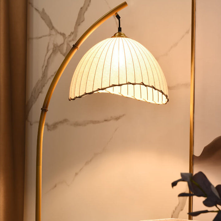 Lampada da Terra Retro Zen in Bambù con 1 Luce
