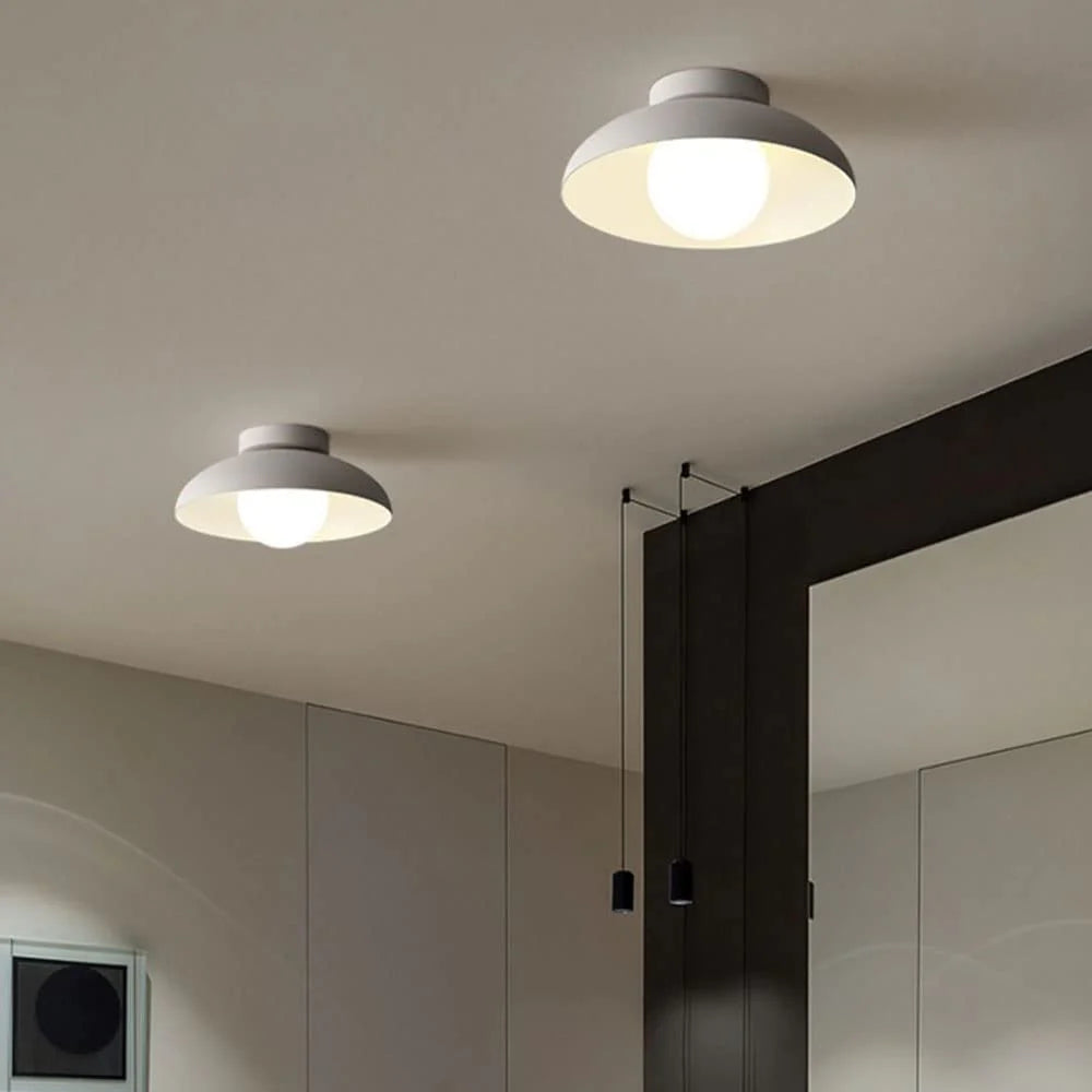 Lampada da soffitto moderna rotonda in metallo