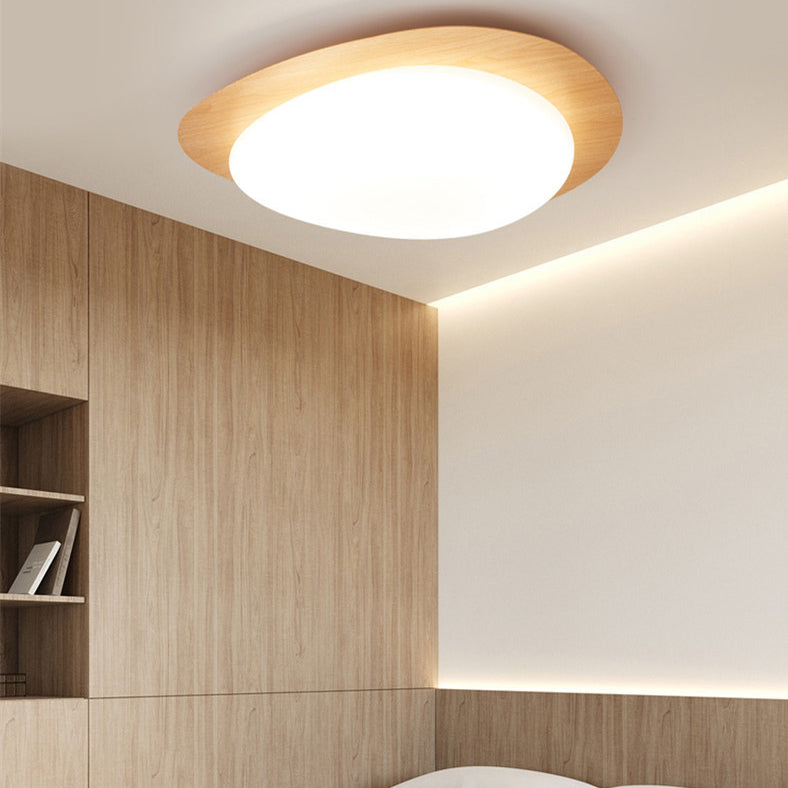 Lampada da soffitto a LED in ferro acrilico a forma di ciottolo scandinavo contemporaneo per camera da letto