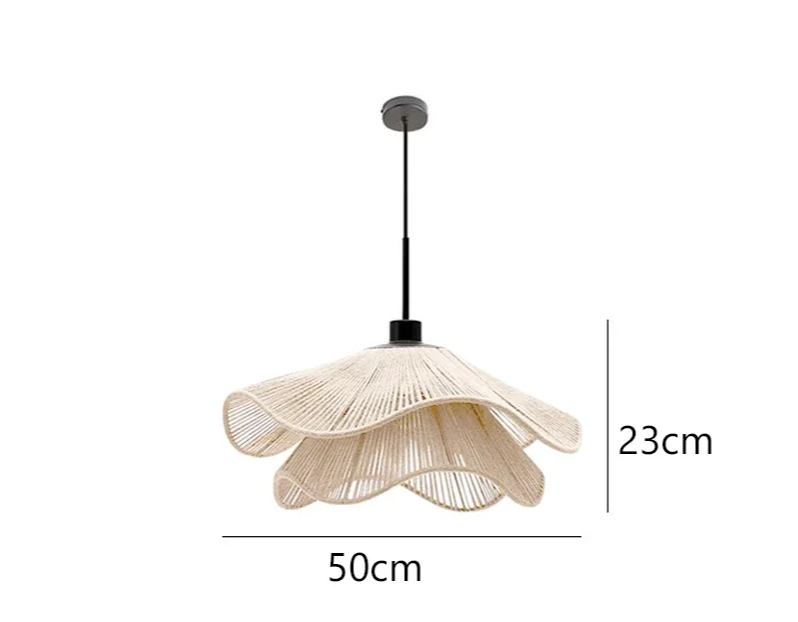WabiRope Aura: Lampada a Sospensione in Canapa Wabi Sabi Scandinava