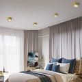 Faretto LED Moderno in Ottone Cilindrico da Soffitto