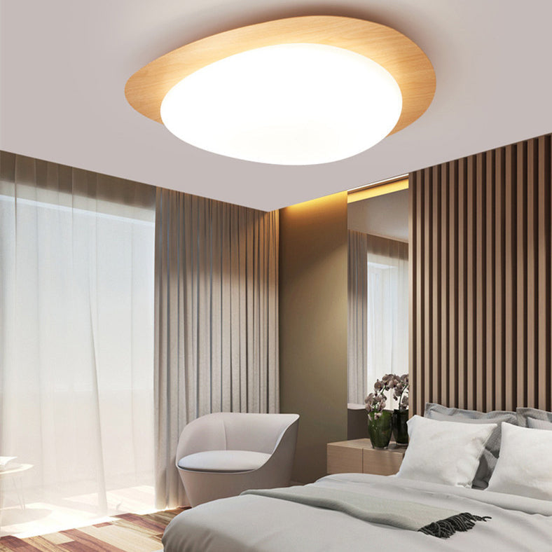 Lampada da soffitto a LED in ferro acrilico a forma di ciottolo scandinavo contemporaneo per camera da letto