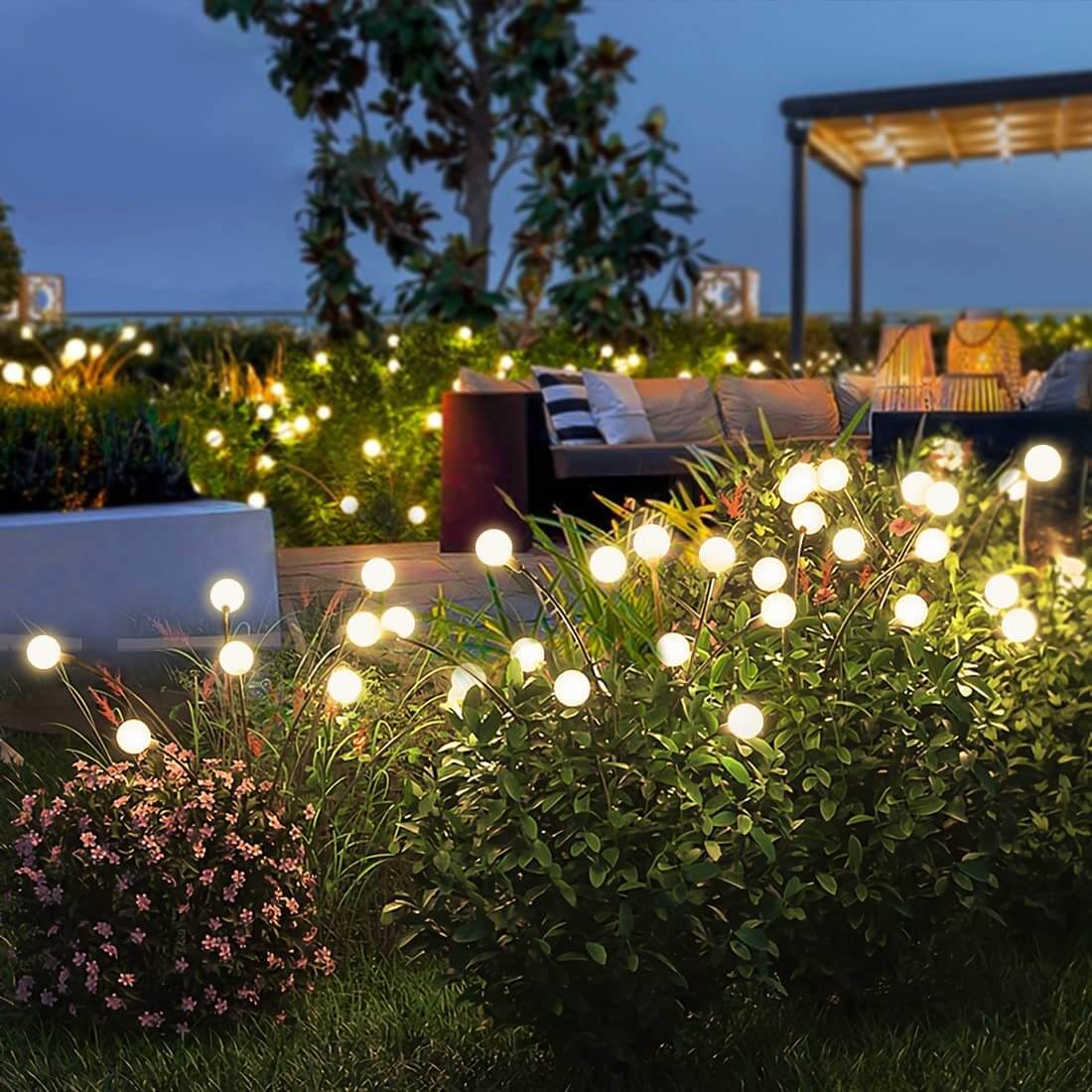Moderno Illuminazione Decorativa Solare Lucciola Impermeabile ABS LED Inserto per Prato Illuminazione Esterno Paesaggistica