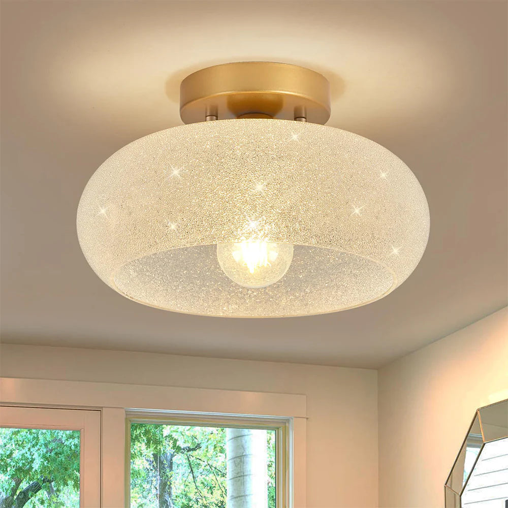 Lampada da Soffitto a Sfera di Vetro Classica