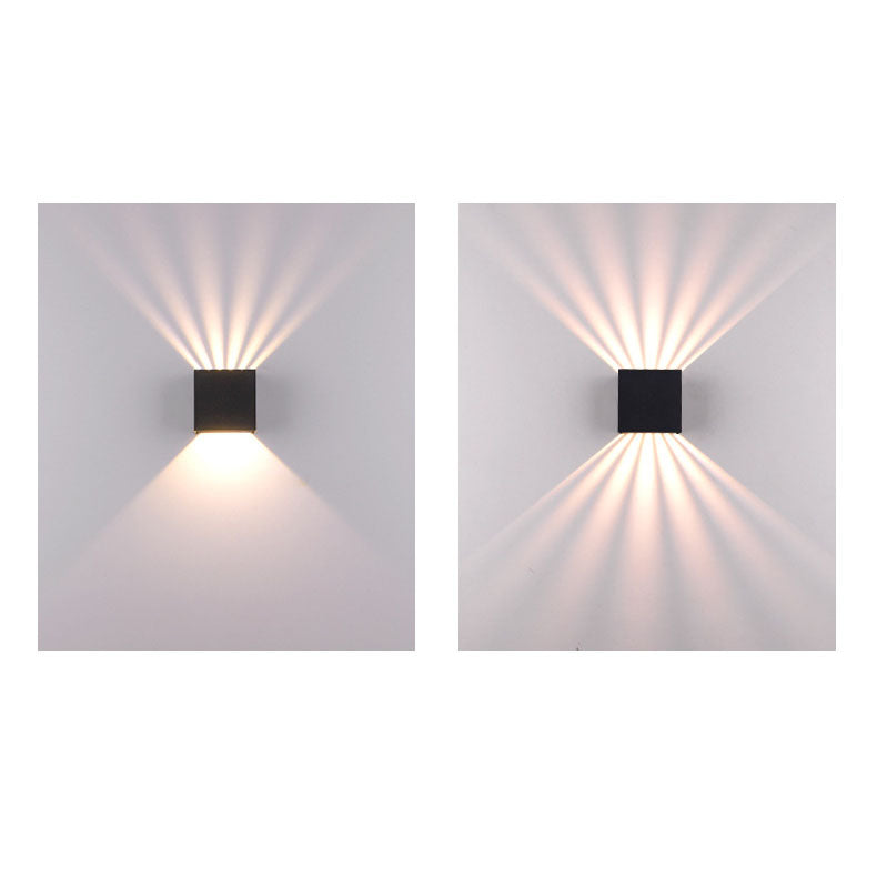 Lampada da Parete LED Moderna Quadrata in Alluminio Impermeabile da Esterno