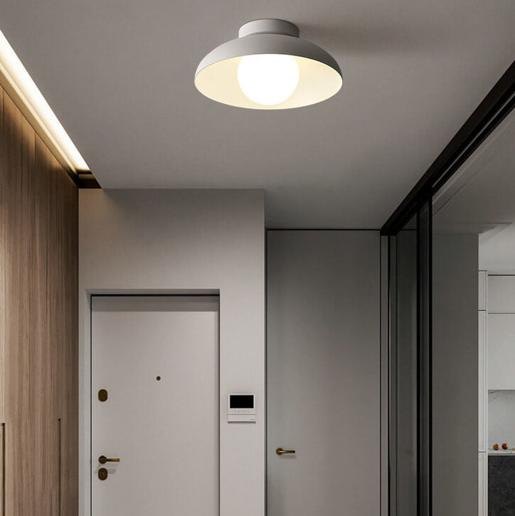 Moderna luce semi-incassata in ferro e vetro Wabi-sabi nordico a 1 luce per soggiorno