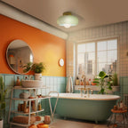 Lampada da soffitto in vetro rotonda classica