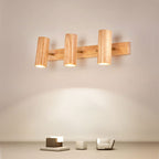 Faretto da Parete in Legno Moderno Minimalista 1/2/3 Luci