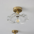 Lampada da Soffitto in Vetro a Forma di Ibisco