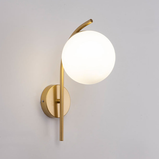 Applique da Parete Lampada a Globo di Vetro Nordic Arc 1 Luce