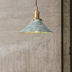 Lampada a Sospensione in Ottone a Forma di Cono Classico