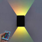 Lampada da parete moderna quadrata in alluminio LED RGB