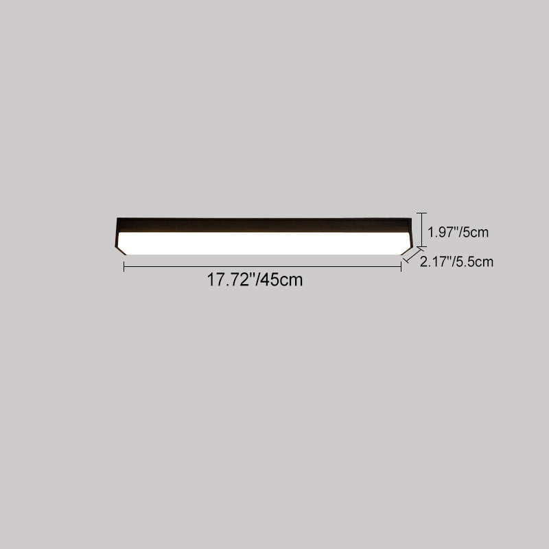 Moderno Minimalista Lungo Rettangolo Alluminio PC LED Soffitto Incassato Luce Per Patio Esterno