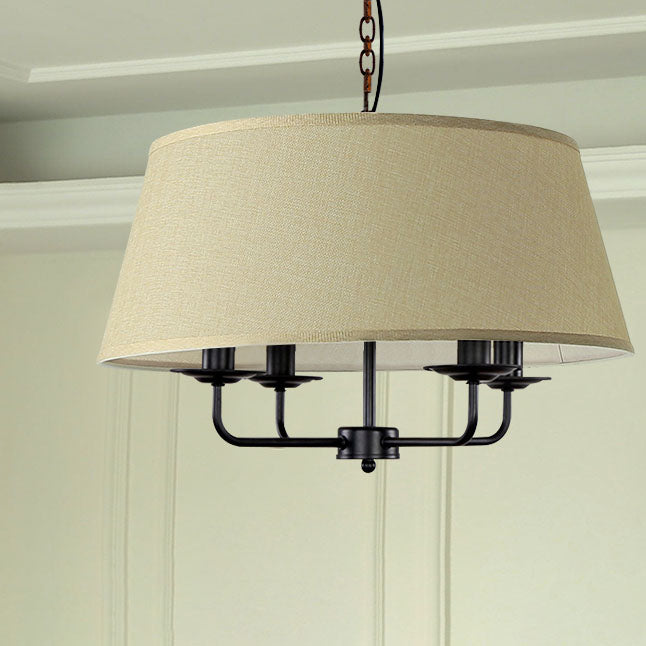 Lampadario Vintage Classico in Ferro Europeo a 4 Luci