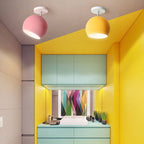 Dome Macaron Nordico 1-Luce Semi-Incastro Lampada da Soffitto