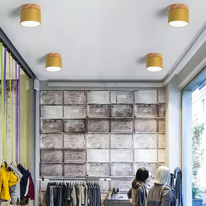 Plafoniera LED a Soffitto a Log in Colore Solido Scandinavo