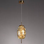 Lampadario Pendente Contemporaneo Scandinavo in Vetro Ovale a Cilindro per Camera da Letto