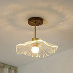 Lampada da soffitto in vetro a petalo elegante