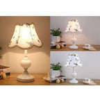 Lampada da Tavolo in Vetro Vintage Florale Nordico con 1 Luce