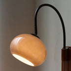 Applique da Parete in Vetro Minimalista Europeo in Legno Massello con 1 Luce