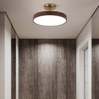 Luce a LED rotonda semi-incassata in legno minimalista giapponese Wabi-sabi