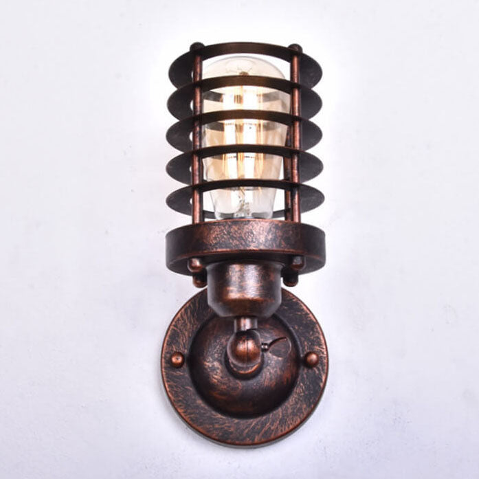 Applique da Parete in Ferro Battuto Industriale Retro del Nord con 1 Luce