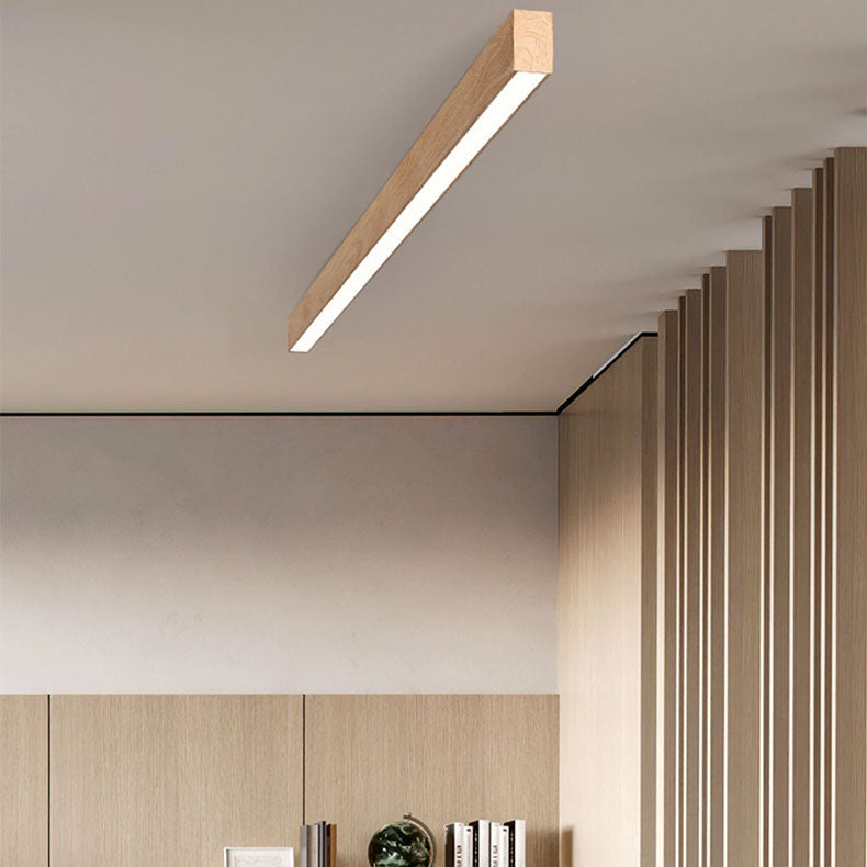 Moderna Lampada da Soffitto LED a Incasso in Alluminio con Venature di Legno