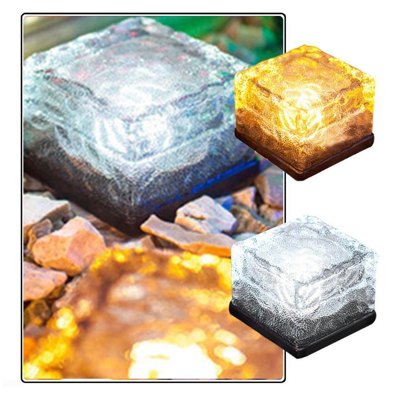 Luce Cubo da Giardino Solare con Effetto Onde d'Acqua a Cambio Colore
