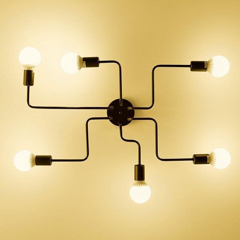 Lampada da Soffitto Nera Industriale Minimalista Moderna Vintage Arisha