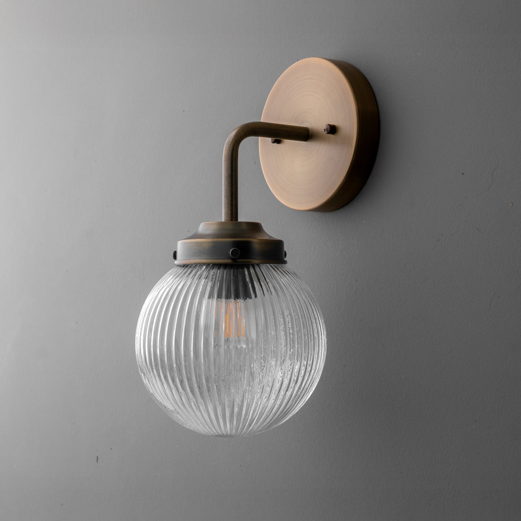 Applique da Parete in Vetro per Illuminazione Industriale per Soggiorno
