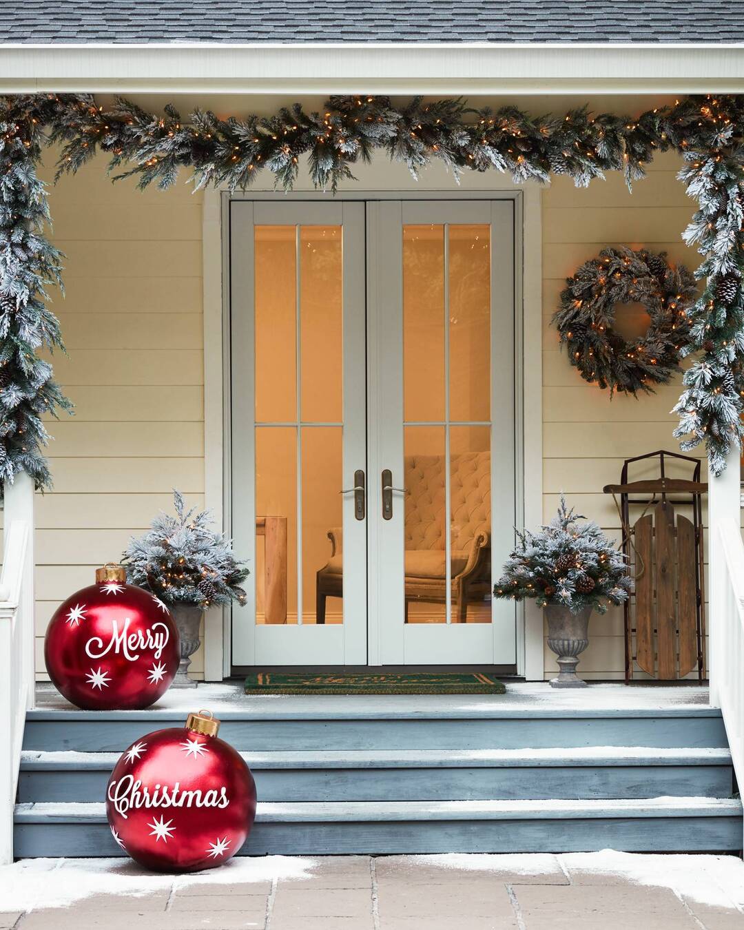 FestiGlow - pallone di Natale gonfiabile resistente alle intemperie per feste all'aperto