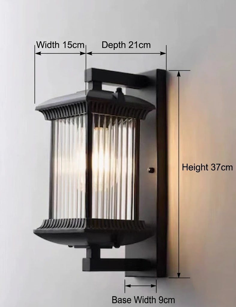 Lampada da Parete Classica per Esterni in Stile Lanterna Marrone Caffè Pavo
