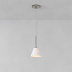 Lampada a sospensione a cono in vetro trasparente per cucina